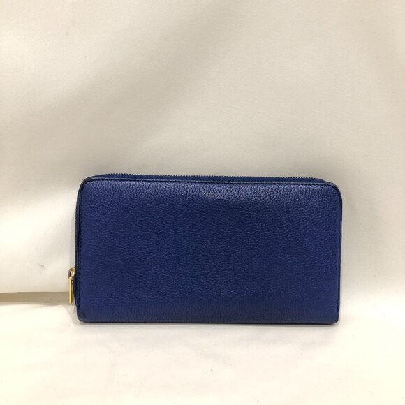 Celine Blue  vintage Leather Wallet - Picture 1 of 10